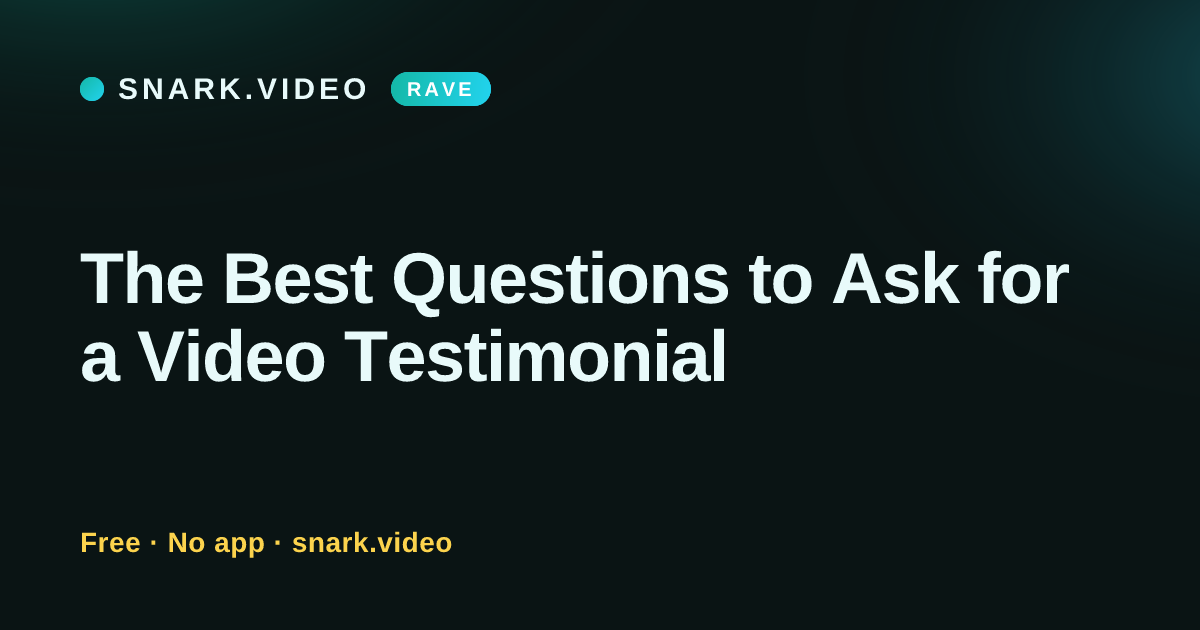 The Best Questions to Ask for a Video Testimonial