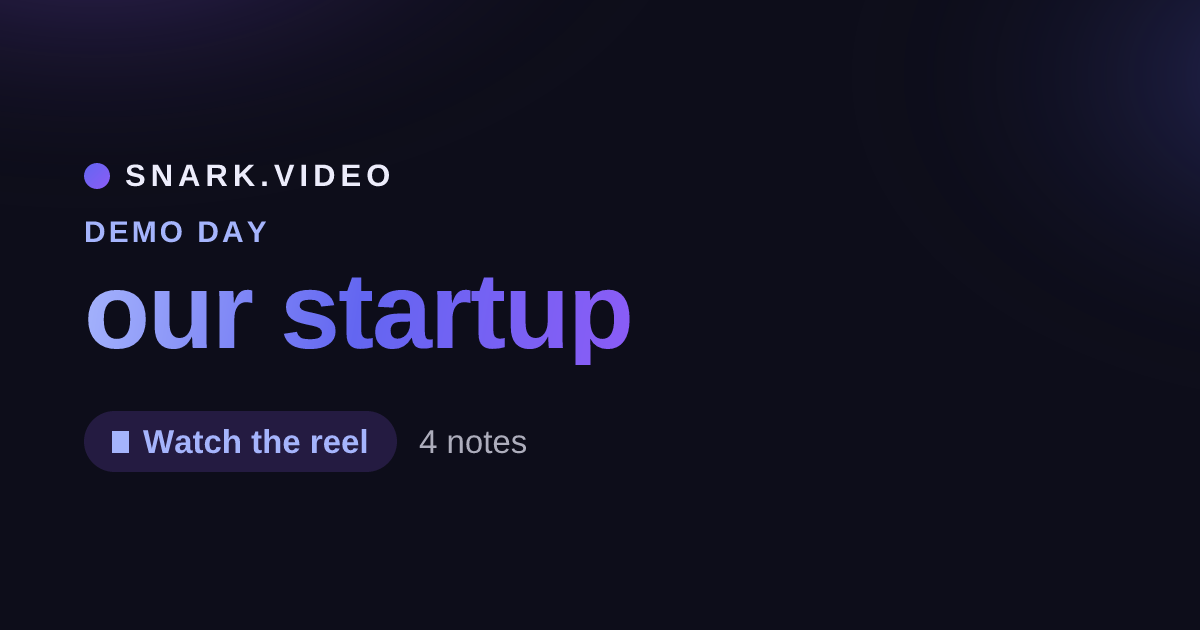 our startup